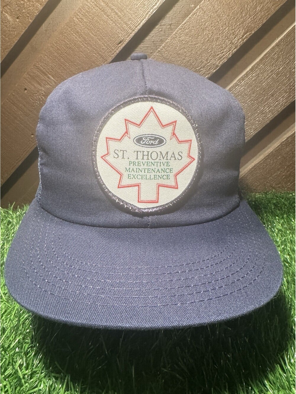 Vtg FORD ST. THOMAS Assembly Plant Employee Trucker Hat Snapback K-Brand Canada